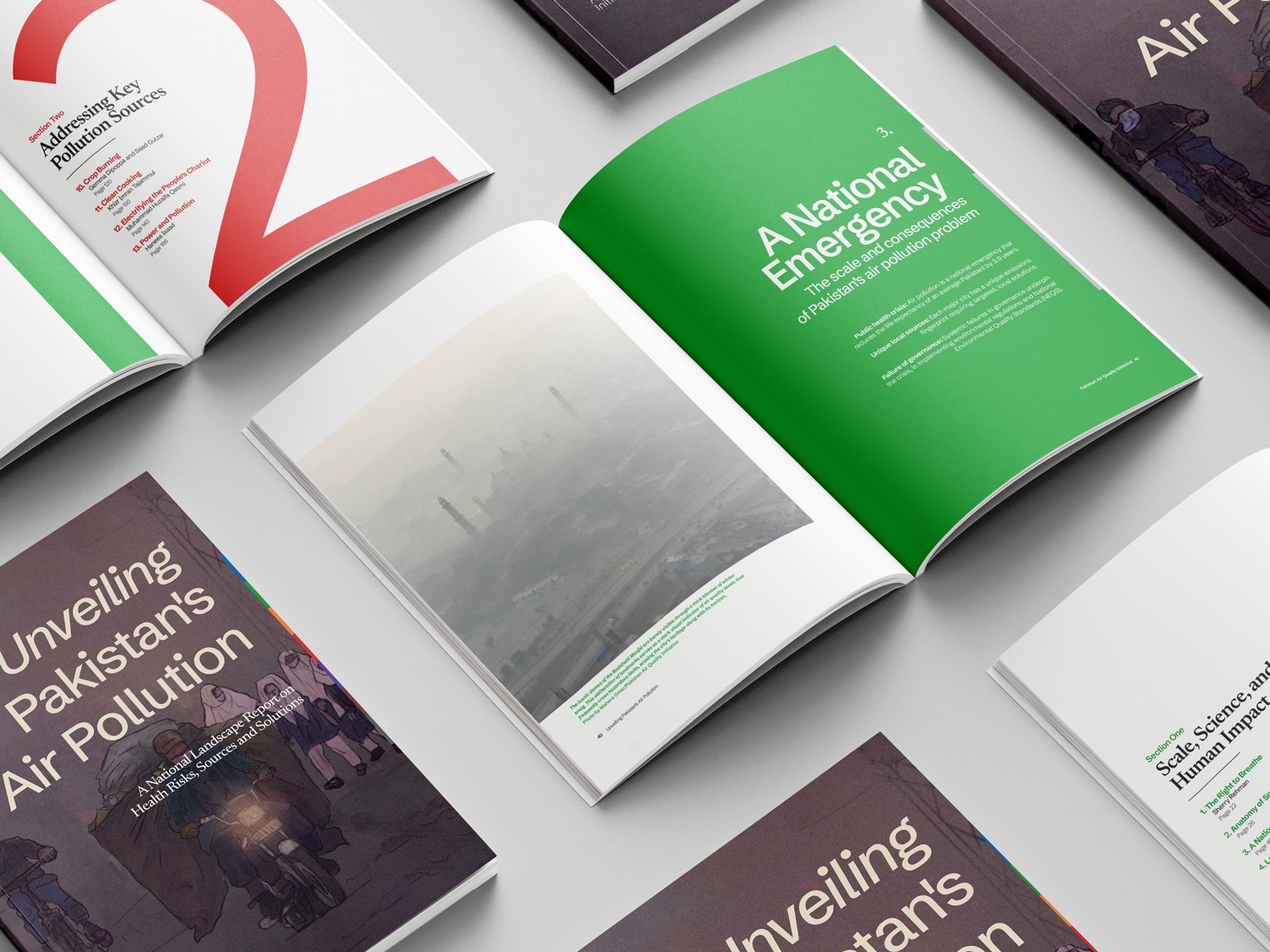 Unveiling Pakistan's Air Pollution — report book spread